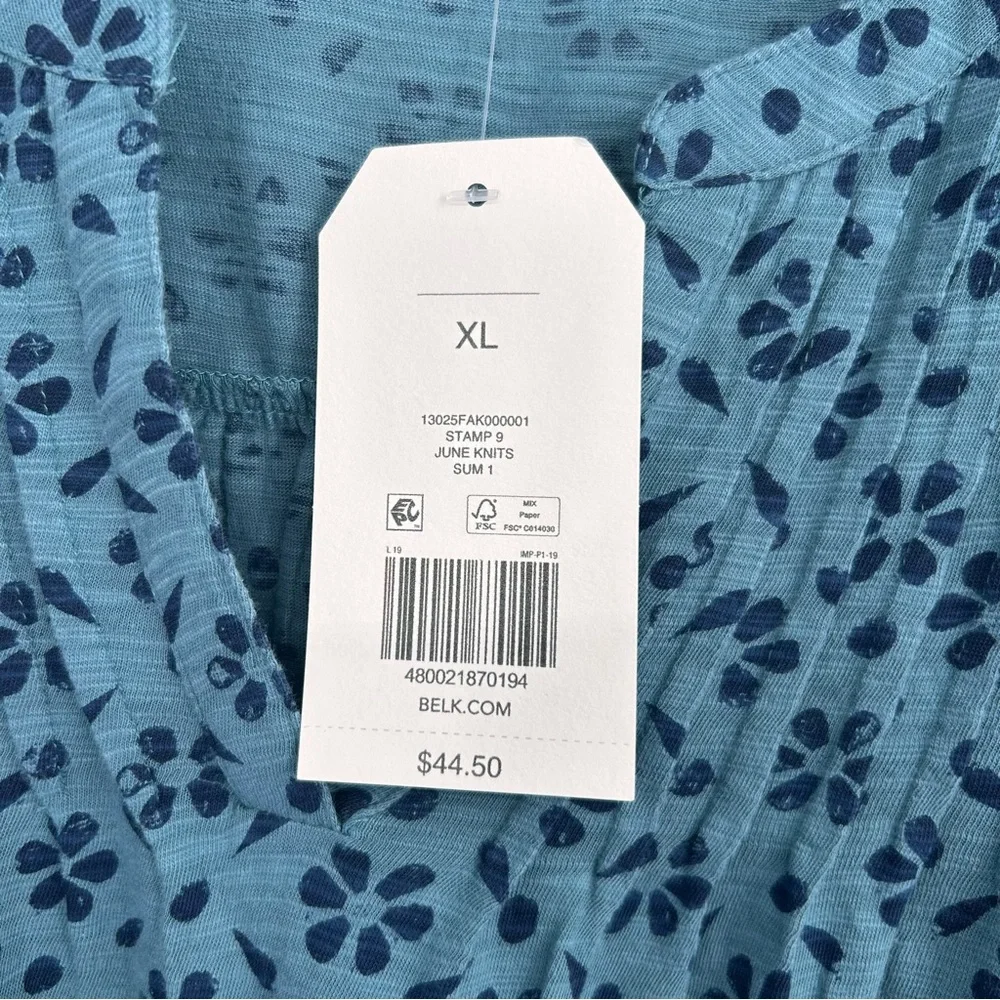 Wonderly Teal Floral Blouse - Picture 4 of 8